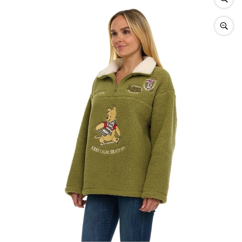 NEW Disney Winnie the Pooh Women’s Winter Sherpa Sweater - Picture 8 of 13